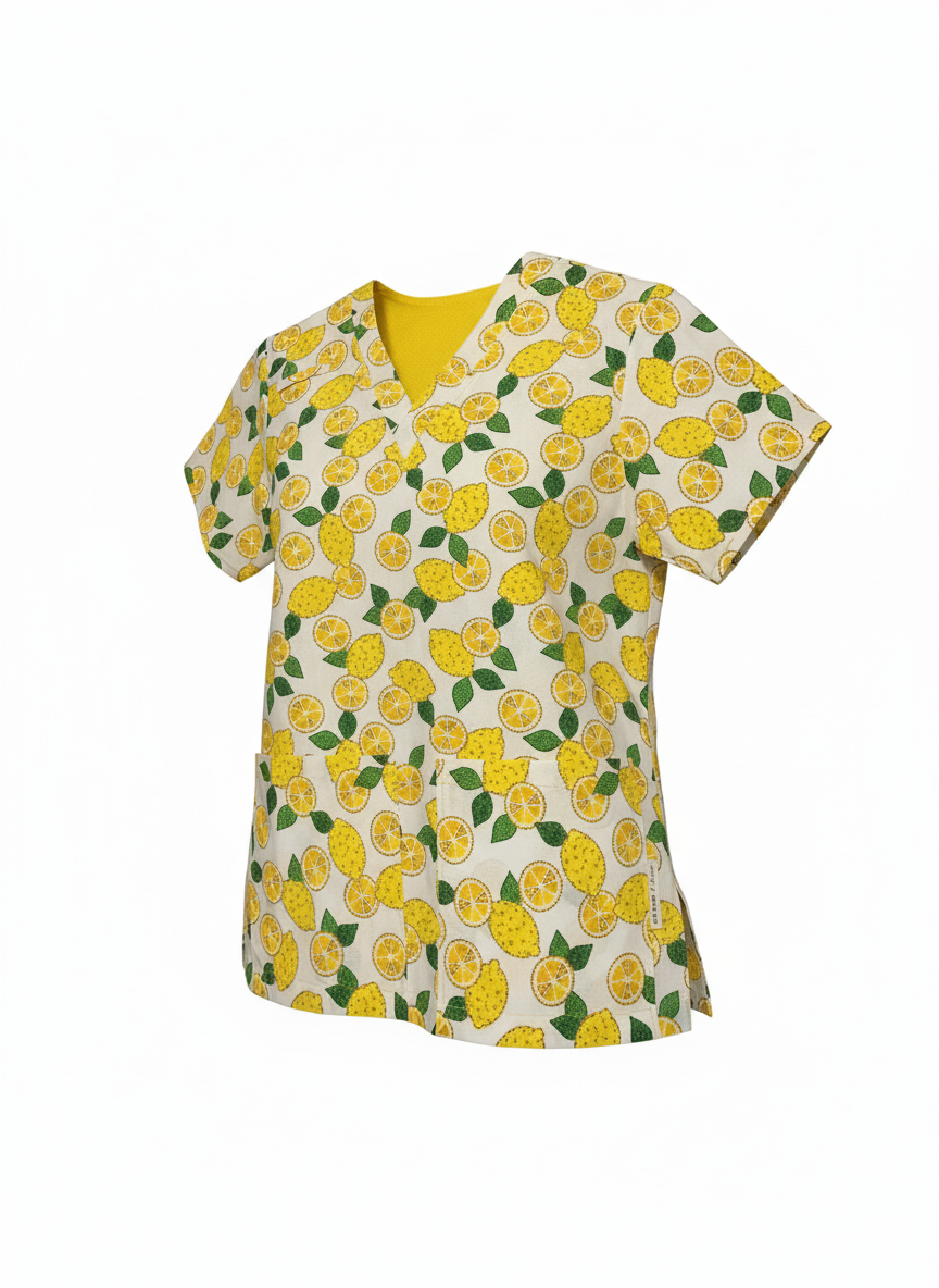 Zesty Lemons Hospitality Scrub